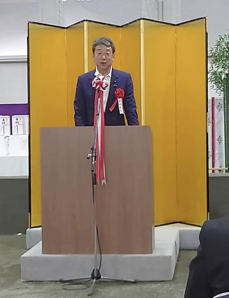 北海道新幹線札幌延伸の終着点となる札幌車両基地の起工式に出席。