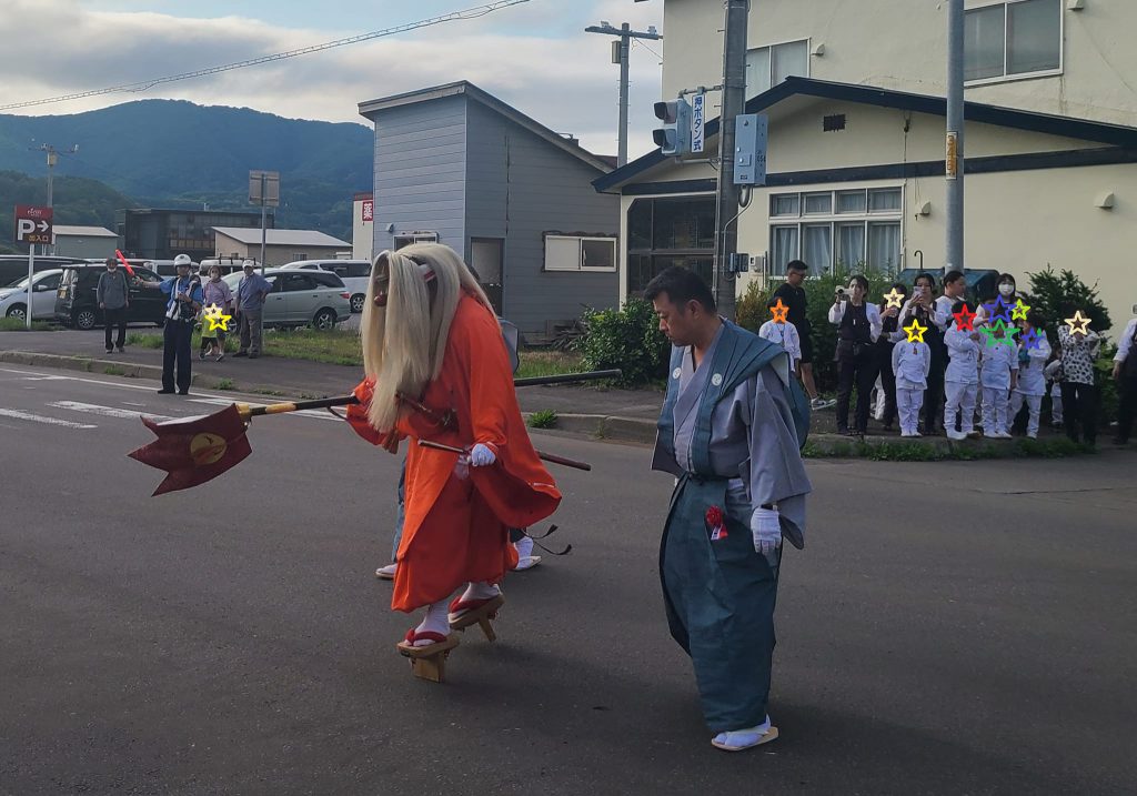 天狗の火渡りを古平琴平神社例大祭にて堪能しました。