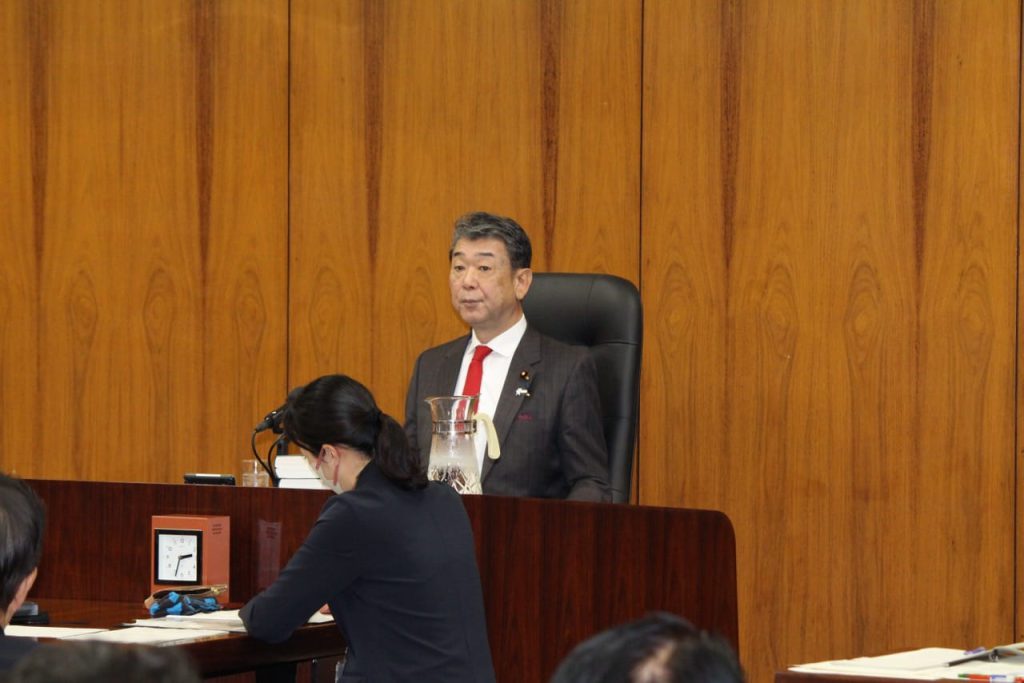 文部科学委員会にて。