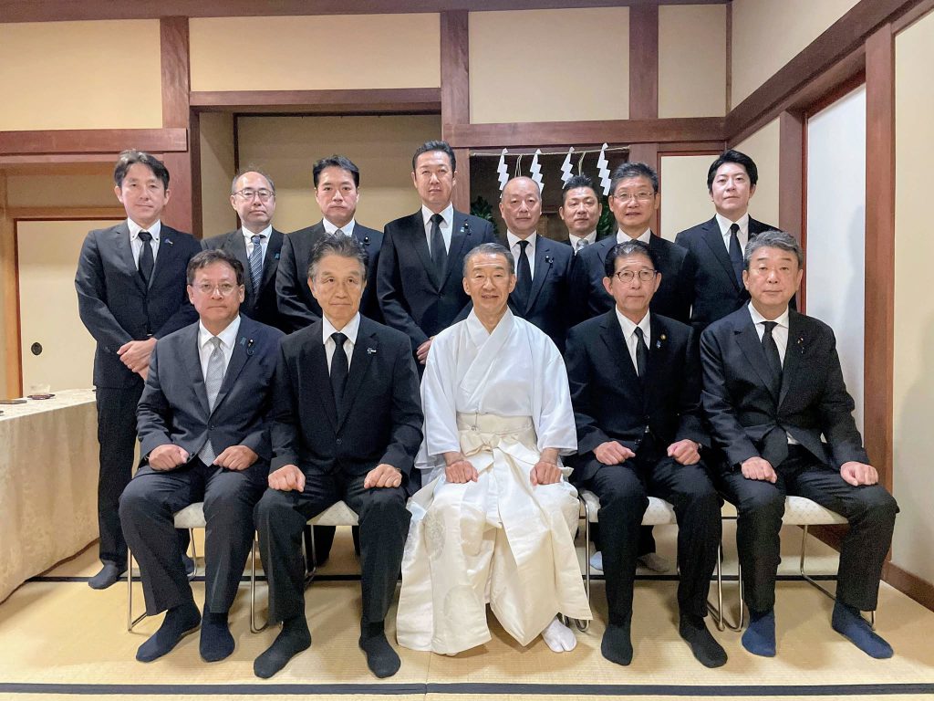 保守団結の会にて。