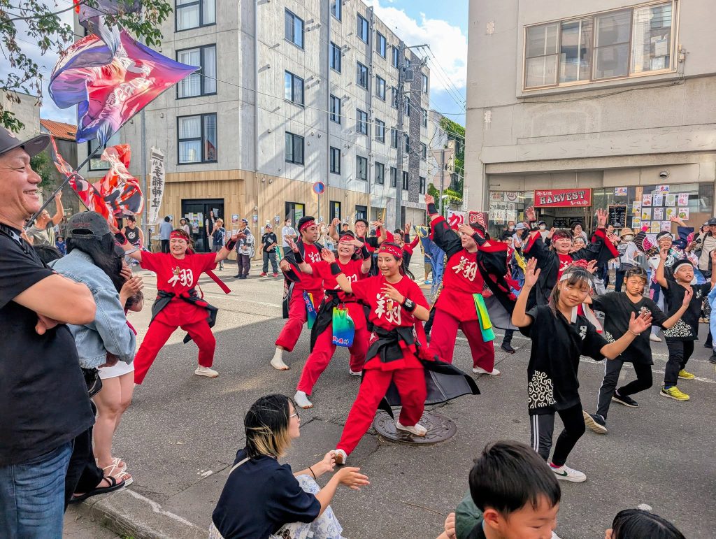 手稲商店街の「がる川どじょうまつり」へ。