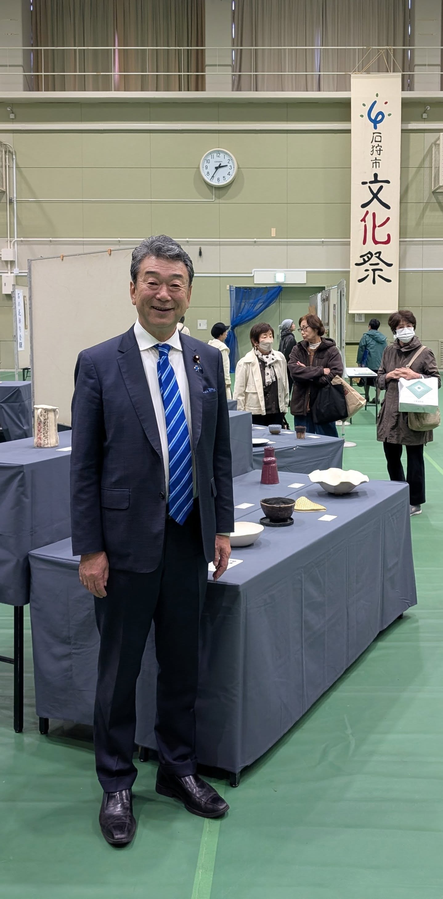 石狩市文化協会の展示会場へ。